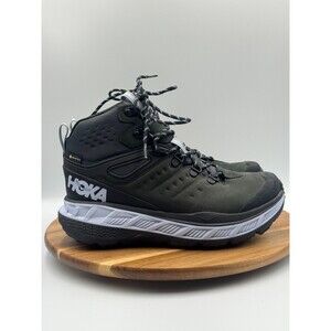 HOKA One One Women’s 8.5 Hiking Boots Stinson Mid Goretex Black Waterproof Trail